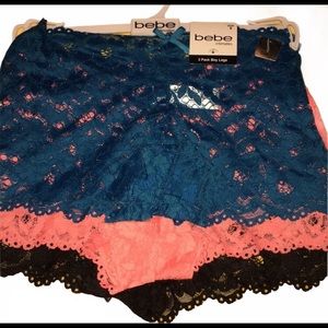 3-pack lace boy legs underwear Bebe NWT